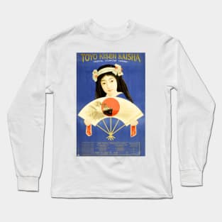 TOYO KISEN KAISHA Oriental Steam Ship Company Woman with Fan Vintage Advert Long Sleeve T-Shirt